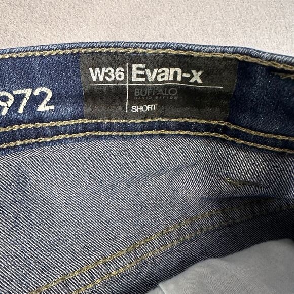 Buffalo David Bitton 1792 Short Blue Mens 36 Evan-X Classic Casual Denim Stretch - Picture 3 of 4